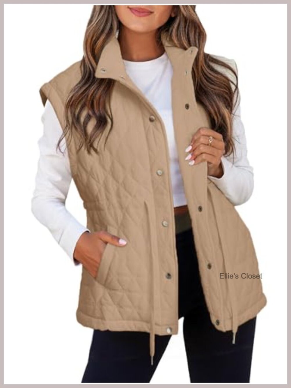 Glamaker Lightweight Quilted Puffer Vest Sleeveless Jacket Oversized